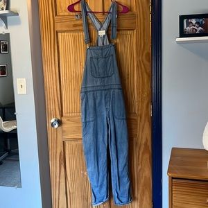 Faux Denim overalls, Medium, American Eagle